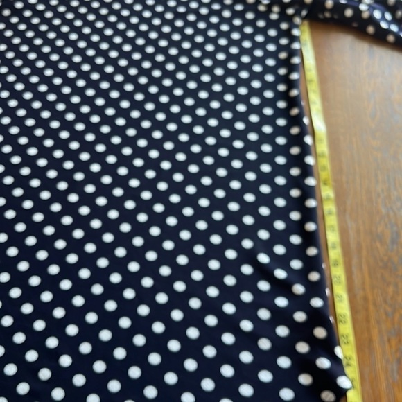 Green Envelope Los Angeles dress size 2X navy white polka dot flutter sleeve - Picture 10 of 13